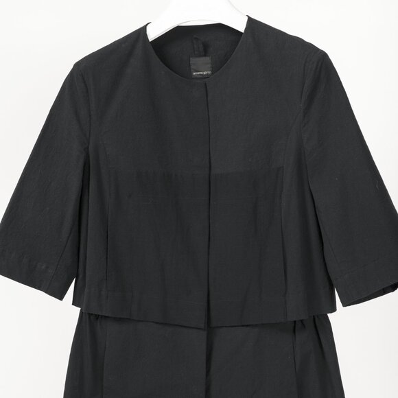Annette Gortz SS/20 Evox Nero Cotton Snap-Off Jacket *MISSING SLEEVE ATTACHMENTS - Picture 5 of 13